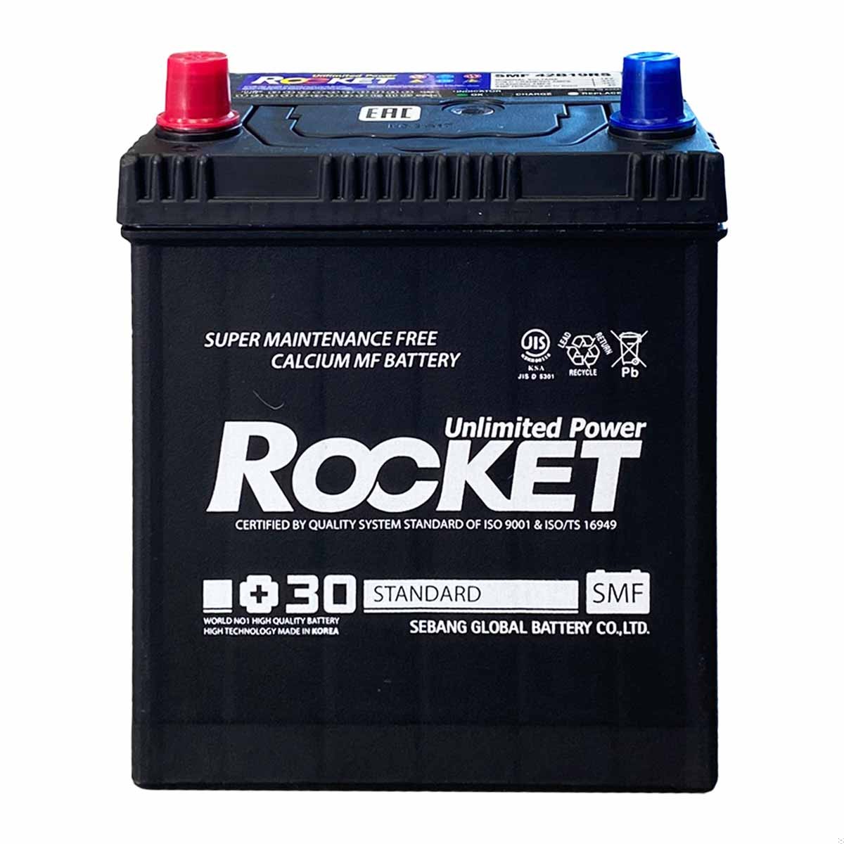 Акумулятор ROCKET 40Ah ASIA (+/-) ТК (340CCA) (д187*ш127*в225) SMF 42B19R